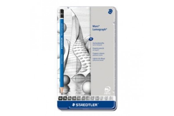 ΜΟΛΥΒΙ ΣΧΕΔΙΟΥ MARS LUMOGRAPH 12TEM ΜΕΤΑΛΙΚΗ ΚΑΣΕΤΙΝΑ STAEDTLER